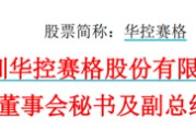 凉山华控赛格董事长、董秘、副总经理三高管同日辞职